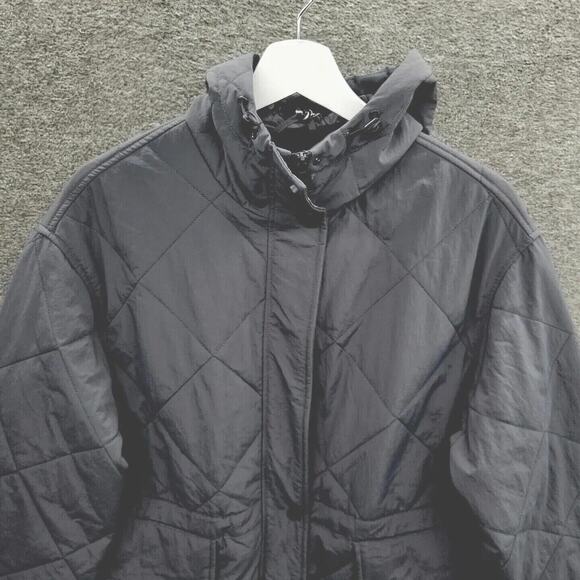 Bernardo Fashions Anorak Women's XS Gray Crinkle Nylon Technical Jacket NWT - Picture 2 of 13